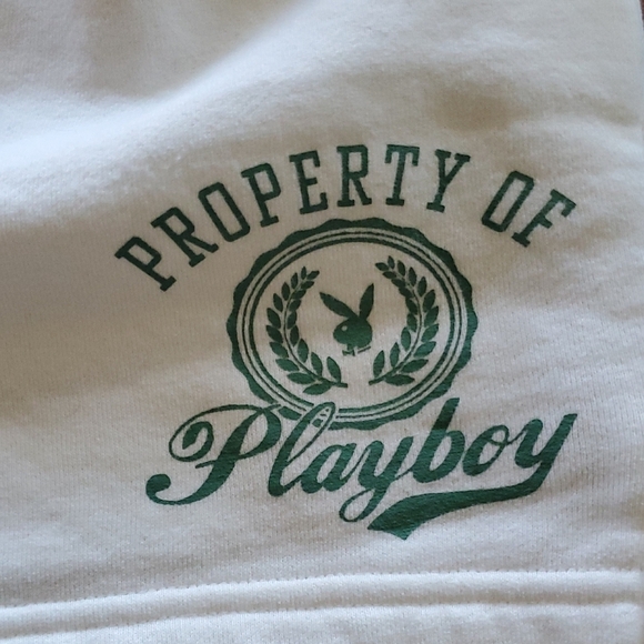 PLAYBOY White Athletic Shorts with Elastic Waistband - Picture 2 of 5